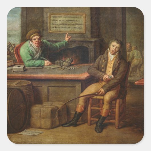 Knelheid, 1818 vierkante sticker (Voorkant)