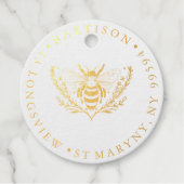 KNELPLAATS VAN KUNSTBEELDROUND RUBBER BEDANKJES LABELS (Voorkant)