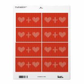 Knesset Two Hearts Etiket (Full Sheet)