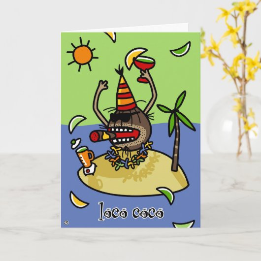 knettergekke coco kaart (Gele Bloem)