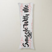 Kneusje met me rode harten grijs lichaamskussen (Voorkant Verticaal)