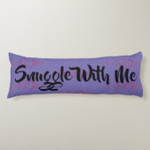 Kneusje met me rode harten Paars Lichaamskussen (Voorkant)