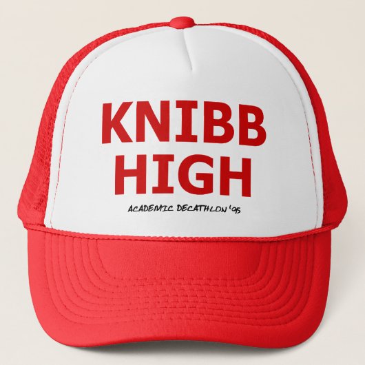 Knibb High Academic Decathlon '95 Trucker Pet (Voorkant)
