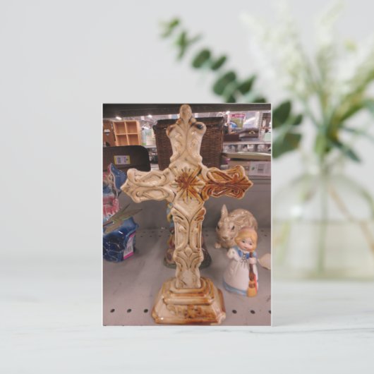 Knick Knack Cross Briefkaart (Staand voorkant)