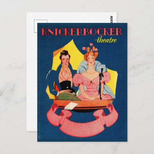 Knickerbocker-theaterbedekking uit de jaren 20 briefkaart (Voorkant / Achterkant)