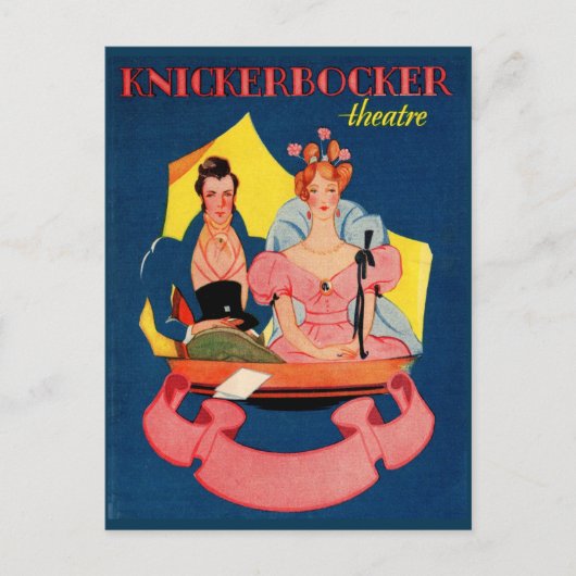 Knickerbocker-theaterbedekking uit de jaren 20 briefkaart (Voorkant)