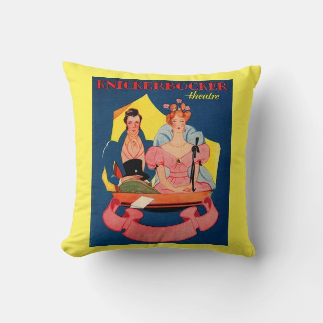 Knickerbocker-theaterbedekking uit de jaren 20 kussen (Voorkant)
