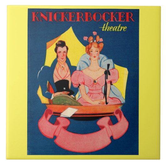 Knickerbocker-theaterbedekking uit de jaren 20 tegeltje (Voorkant)