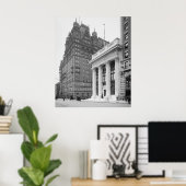 Knickerbocker Trust Building & Waldorf Astoria Poster (Thuiskantoor)