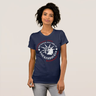 Knickerbocker White en Blue Logo T-shirt