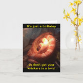 Knickers in a Twist Verjaardags Slangenkaart Kaart (Gele Bloem)