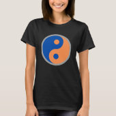Knicks Yin Yang Sinaasappel Yin Yang Go Knicks Sin T-shirt (Voorkant)