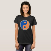 Knicks Yin Yang Sinaasappel Yin Yang Go Knicks Sin T-shirt (Voorkant volledig)