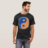 Knicks Yin Yang Sinaasappel Yin Yang Go Knicks Sin T-shirt (Voorkant volledig)