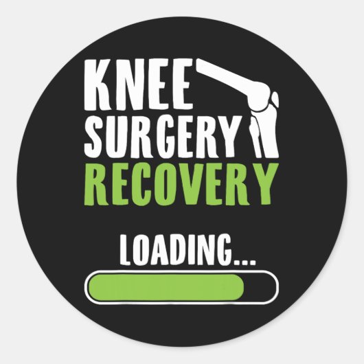 Knie Chirurgie Recovery Loading - Gewrichtsknie ve Ronde Sticker (Voorkant)
