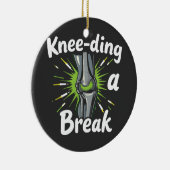 Knie-ding een breuk grappige knie vervanging keramisch ornament (Rechts)