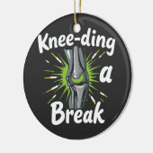 Knie-ding een breuk grappige knie vervanging keramisch ornament (Links)