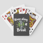 Knie-ding een breuk grappige knie vervanging pokerkaarten (Achterkant)
