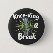 Knie-ding een breuk grappige knie vervanging ronde button 5,7 cm (Voorkant)