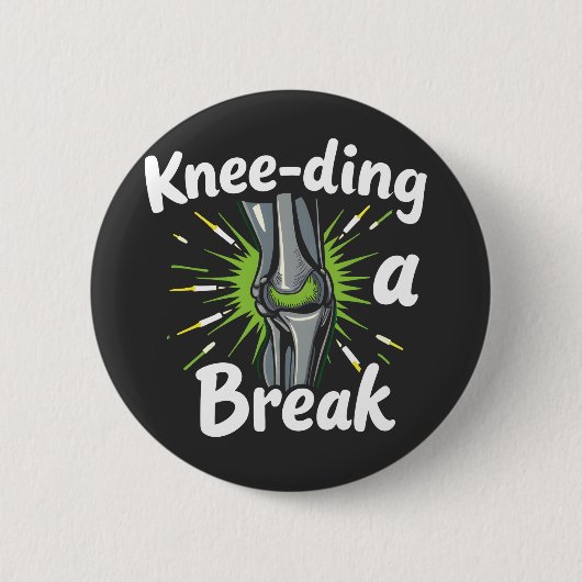 Knie-ding een breuk grappige knie vervanging ronde button 5,7 cm (Voorkant)