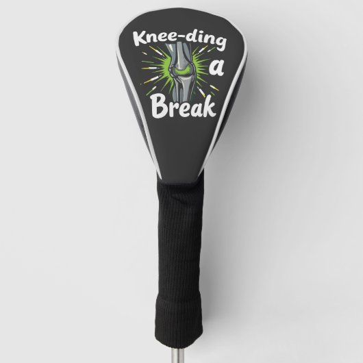 Knie-ontlasting Grappige Knievervanging Golfheadcover (Voorkant)