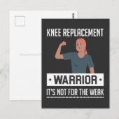 Knie Replacement Knee Surgery Recovery Warrior Briefkaart (Voorkant / Achterkant)