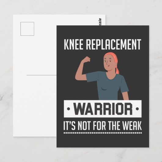 Knie Replacement Knee Surgery Recovery Warrior Briefkaart (Voorkant / Achterkant)