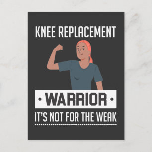 Knie Replacement Knee Surgery Recovery Warrior Briefkaart