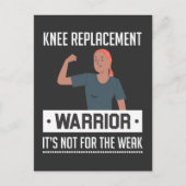 Knie Replacement Knee Surgery Recovery Warrior Briefkaart (Voorkant)