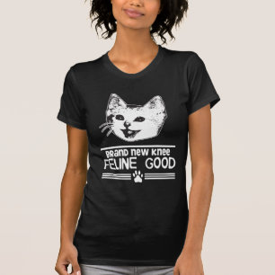 Knie Replacement Surgery Funny Cat Gift T-shirt