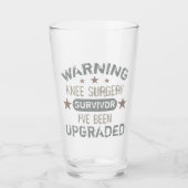Knie Surgery Humor Upgraded Glas (Voorkant)