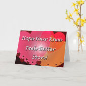 Knie Surgery krijgt snel goed hart Kaart (Gele Bloem)