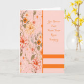 Knie Surgery Peach Kleur wordt snel goed Kaart (Gele Bloem)