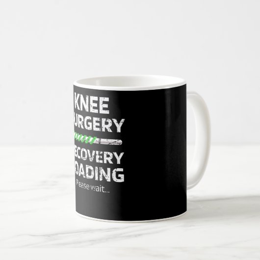 Knie Surgery Recovery Gift | Vervanging van een kn Koffiemok (Voorkant rechts)