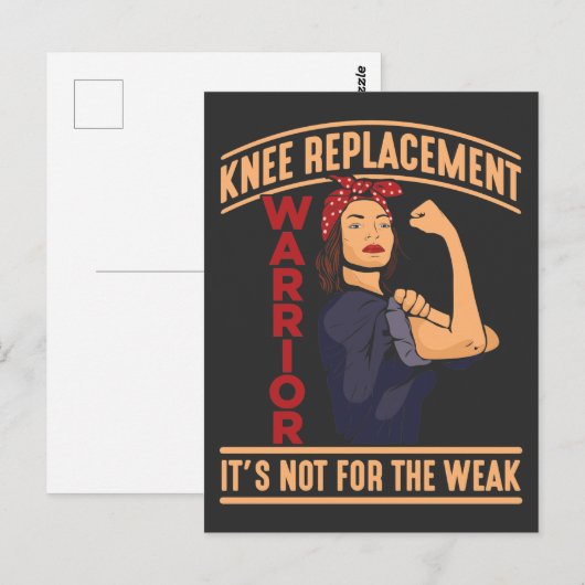 Knie Surgery Recovery Knee Replacement Warrior Briefkaart (Voorkant / Achterkant)