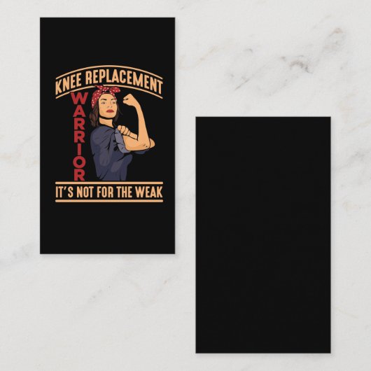 Knie Surgery Recovery Knee Replacement Warrior Visitekaartje (Voorkant / Achterkant)