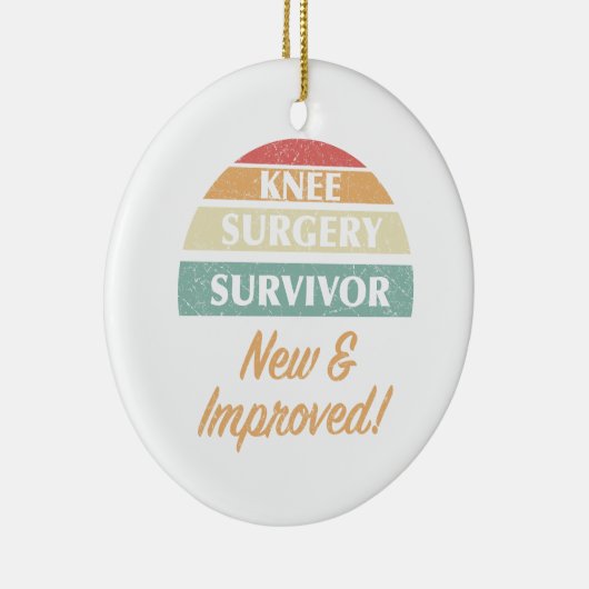 Knie Survivor Humor Keramisch Ornament (Rechts)