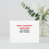Knie Survivor Part Woman Part Machine Briefkaart (Staand voorkant)