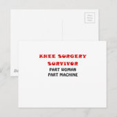 Knie Survivor Part Woman Part Machine Briefkaart (Voorkant / Achterkant)