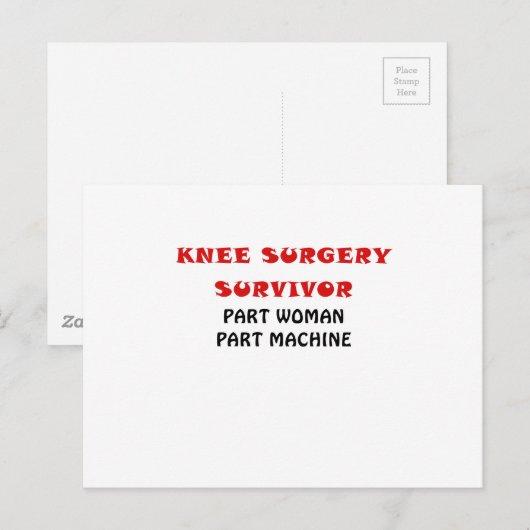 Knie Survivor Part Woman Part Machine Briefkaart (Voorkant / Achterkant)