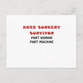 Knie Survivor Part Woman Part Machine Briefkaart (Voorkant)