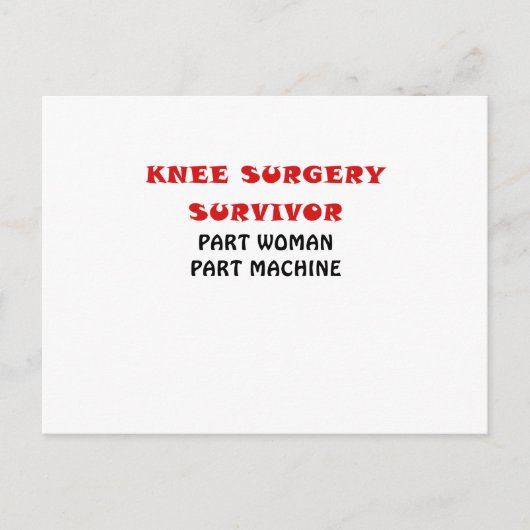Knie Survivor Part Woman Part Machine Briefkaart (Voorkant)