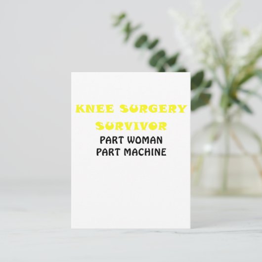 Knie Survivor Part Woman Part Machine Briefkaart (Staand voorkant)