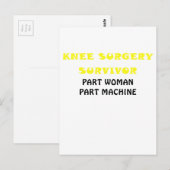 Knie Survivor Part Woman Part Machine Briefkaart (Voorkant / Achterkant)