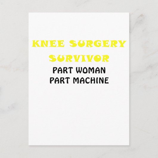 Knie Survivor Part Woman Part Machine Briefkaart (Voorkant)