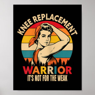 Knie vervangende krijger optillen voor post-chirur poster