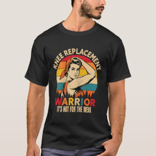 Knie vervangende krijger optillen voor post-chirur t-shirt