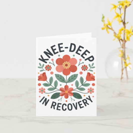 Knie Vervanging Herstel Knie Chirurgie Herstel _5 Kaart (Gele Bloem)