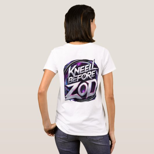 Kniel voor Zod - Bold Command T-shirt (Achterkant volledig)