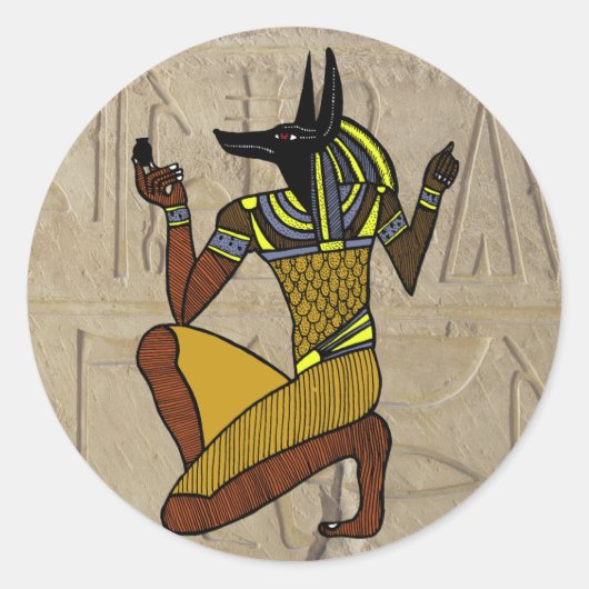 Knielen Anubis Sticker (Voorkant)